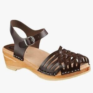 Troentorp Women's Anna Original Sole Clog Sandals Cola Brown Size 39/9-9.5